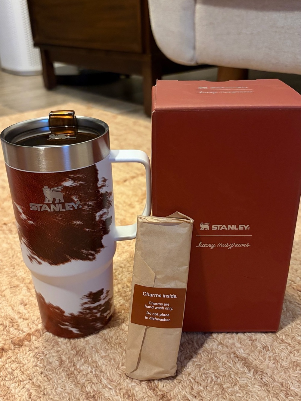 Sold out!! Cow print🐮Stanley x Kacey Musgraves Rodeo Mug 16oz w Handle Charm